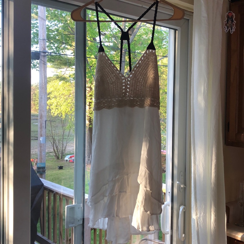 White flowy dress